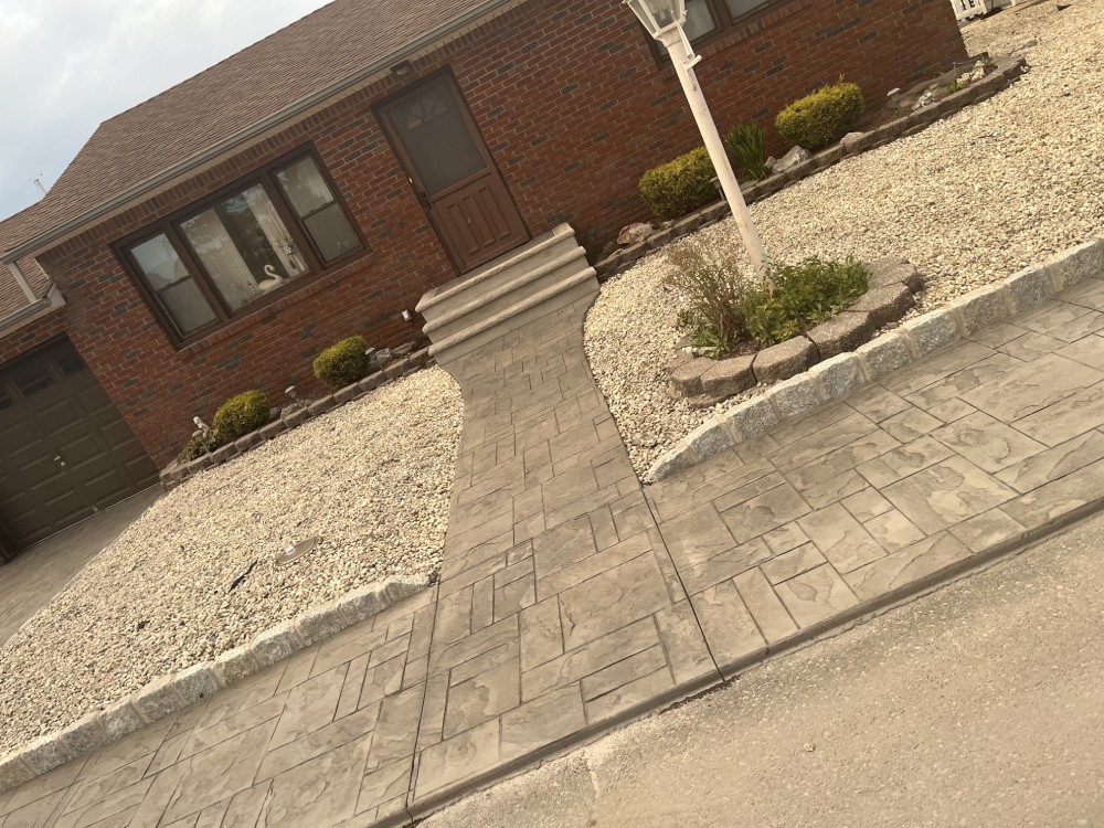 Stamped walkway