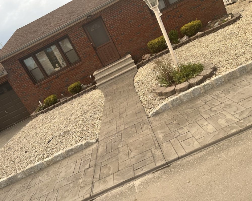 Stamped walkway